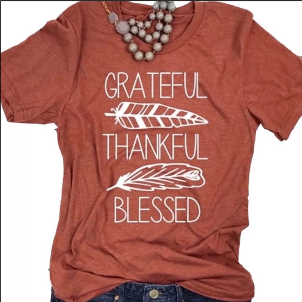 🌙Grateful Thankful Blessed Women’s T-shirt 🔅NWT